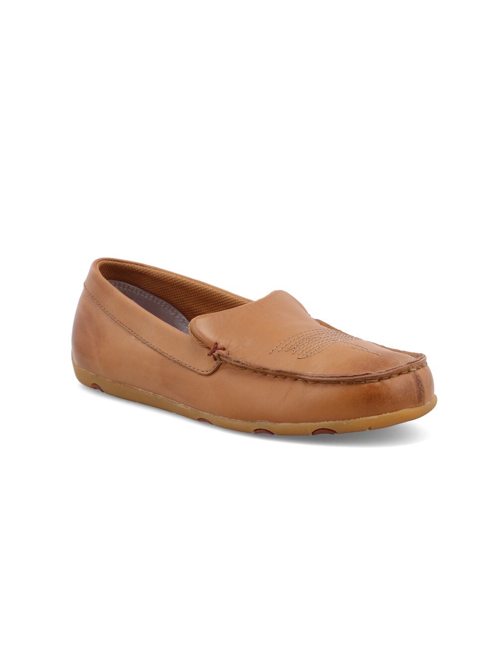 Twisted X Women's Slip-On Loafer, Moc Toe, Tan, 5.5 M